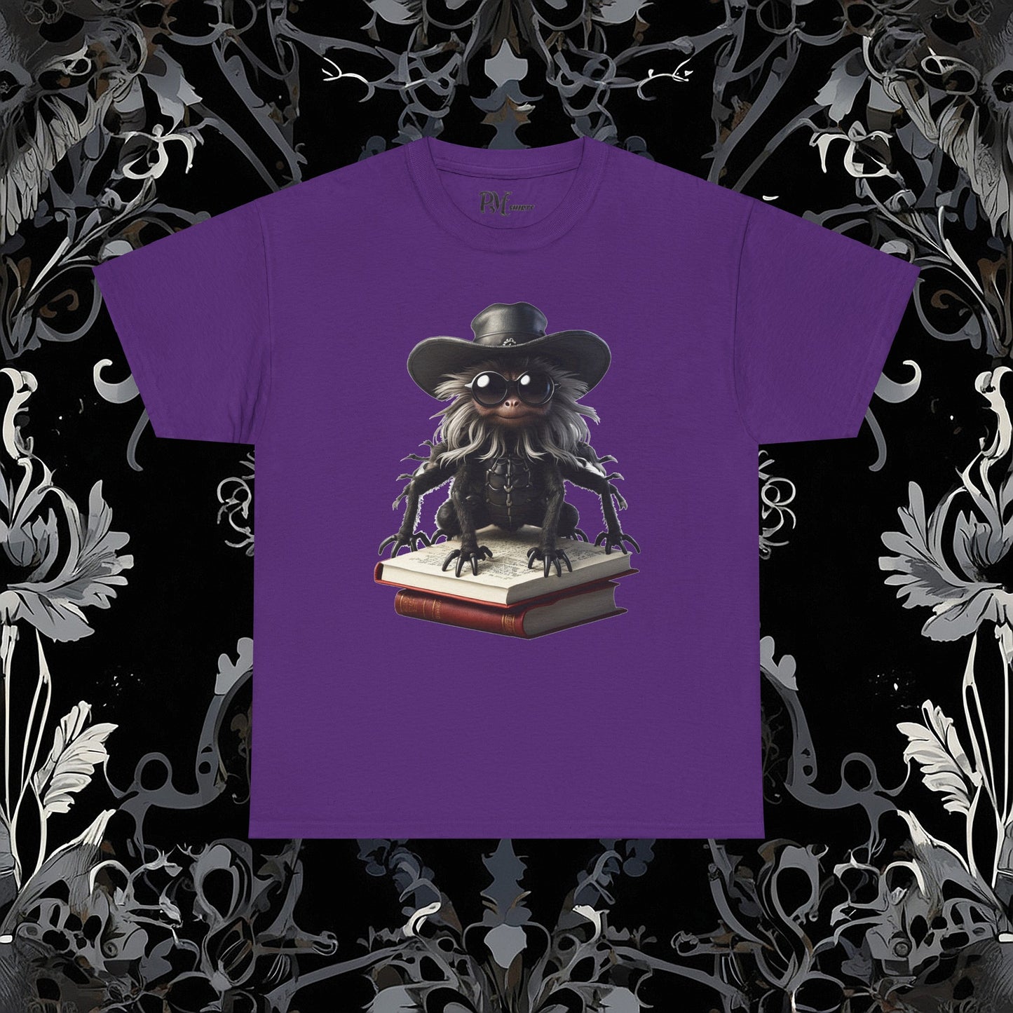 Goth Reading Spider T-Shirt | Dark Fantasy Tee