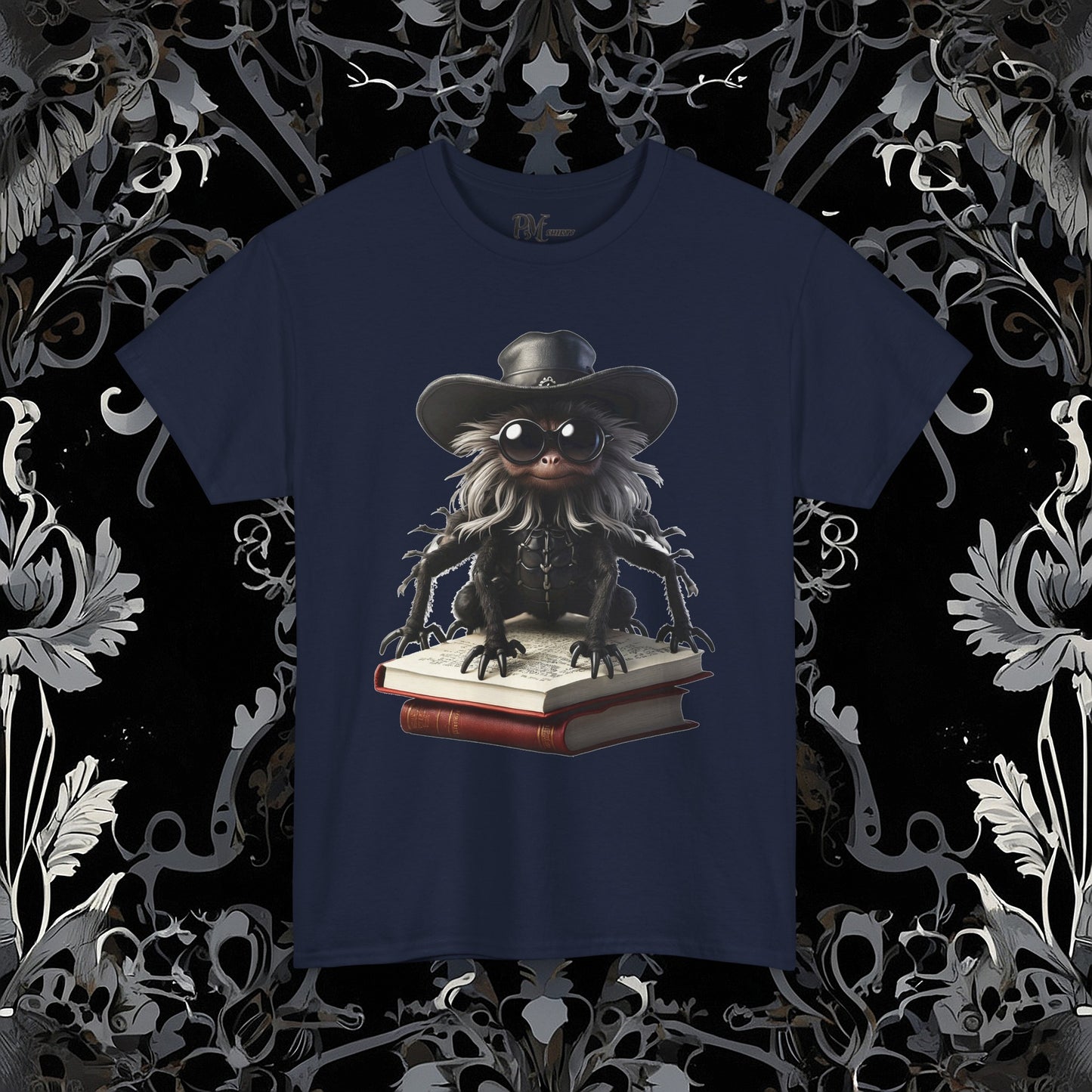 Goth Reading Spider T-Shirt | Dark Fantasy Tee