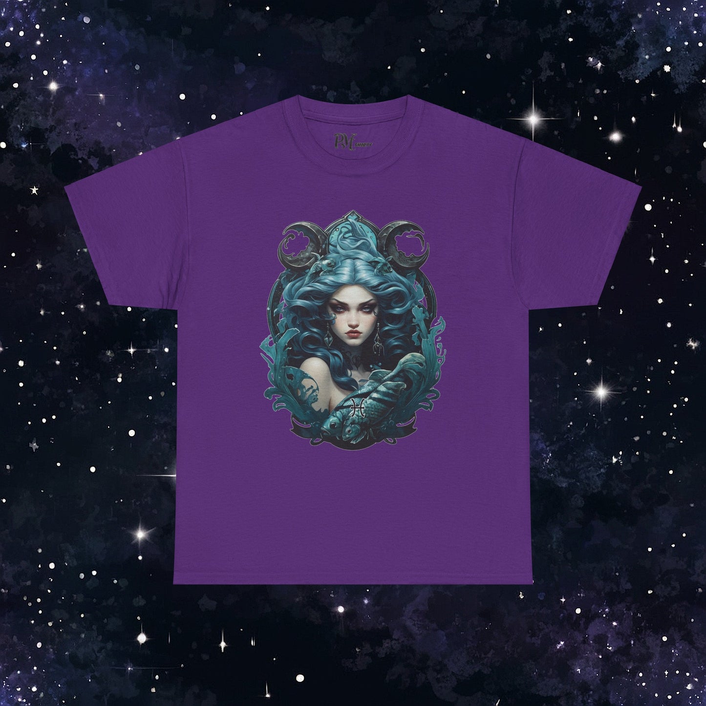 Gothic Pisces Zodiac T-Shirt: Dark Style Graphic Tee