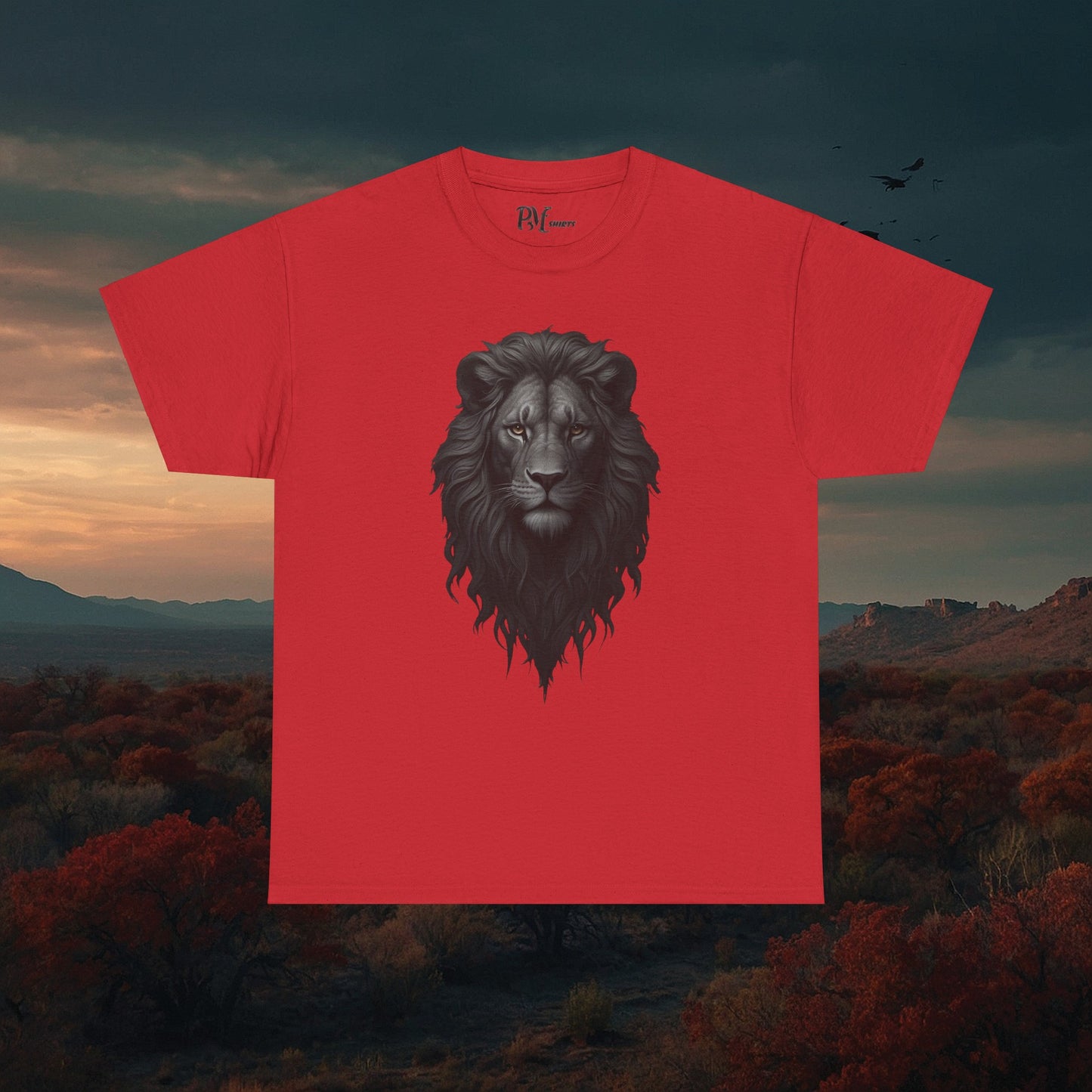 Gothic Lion Head T-Shirt: Dark Style Tee