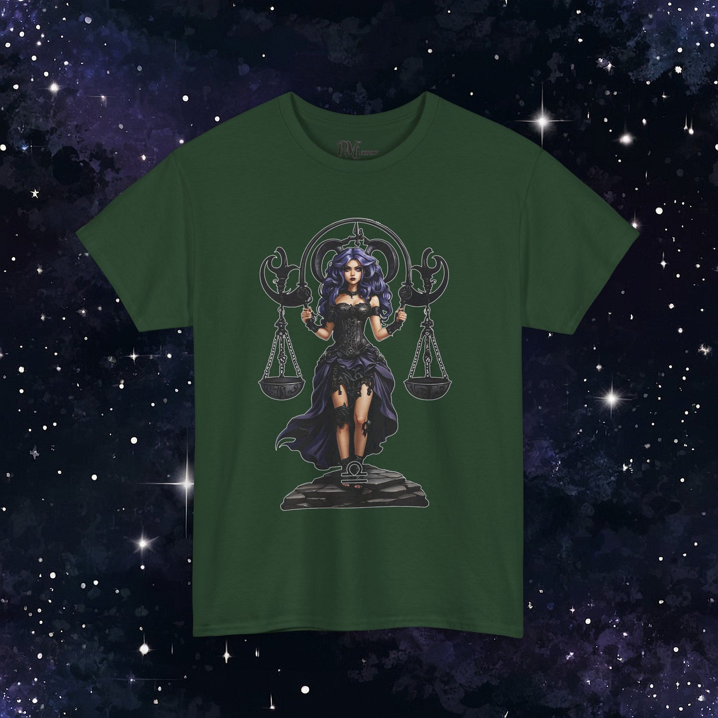 Gothic Libra Zodiac T-Shirt: Dark Style Graphic Tee