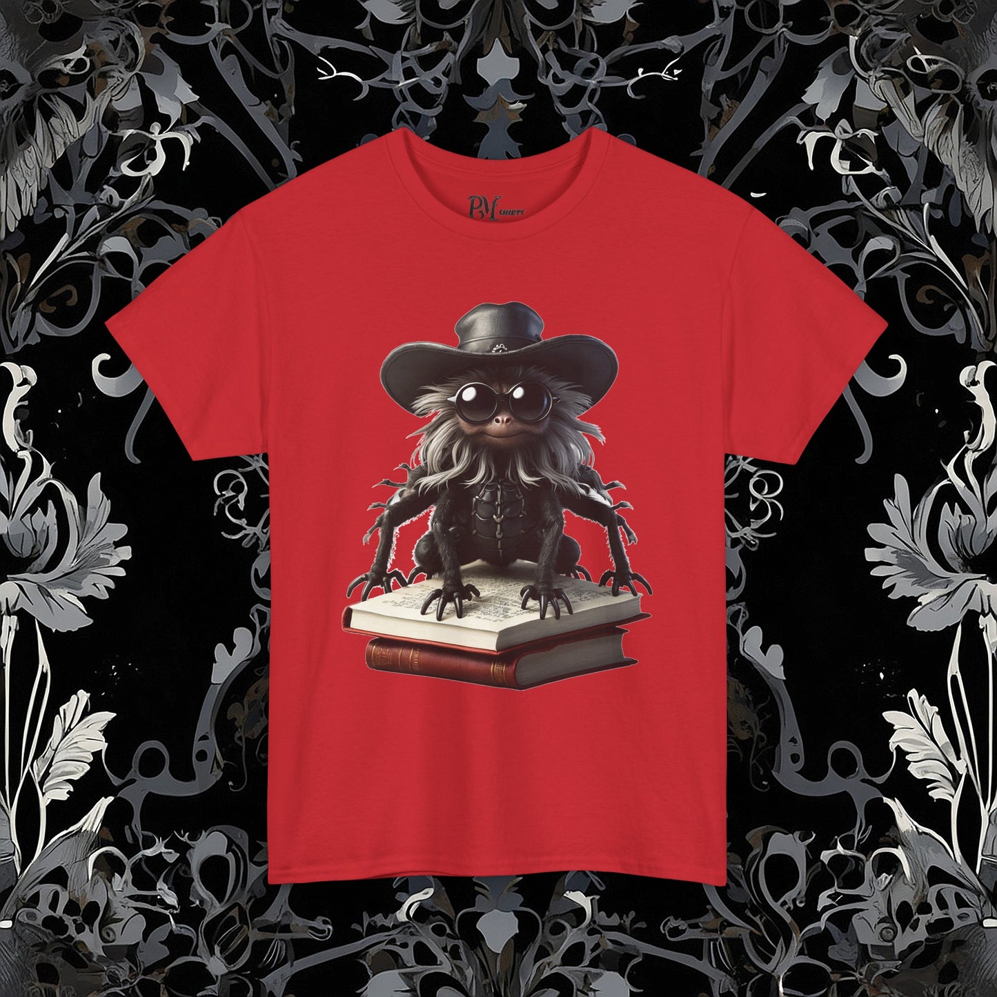 Goth Reading Spider T-Shirt | Dark Fantasy Tee