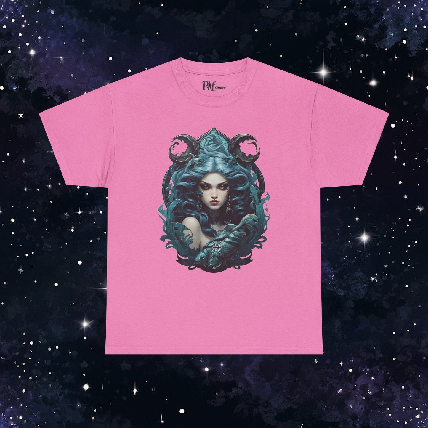 Gothic Pisces Zodiac T-Shirt: Dark Style Graphic Tee