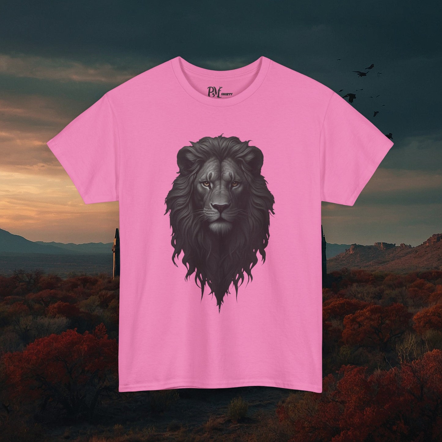 Gothic Lion Head T-Shirt: Dark Style Tee