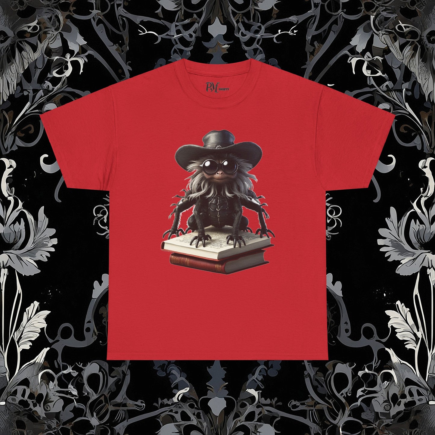 Goth Reading Spider T-Shirt | Dark Fantasy Tee