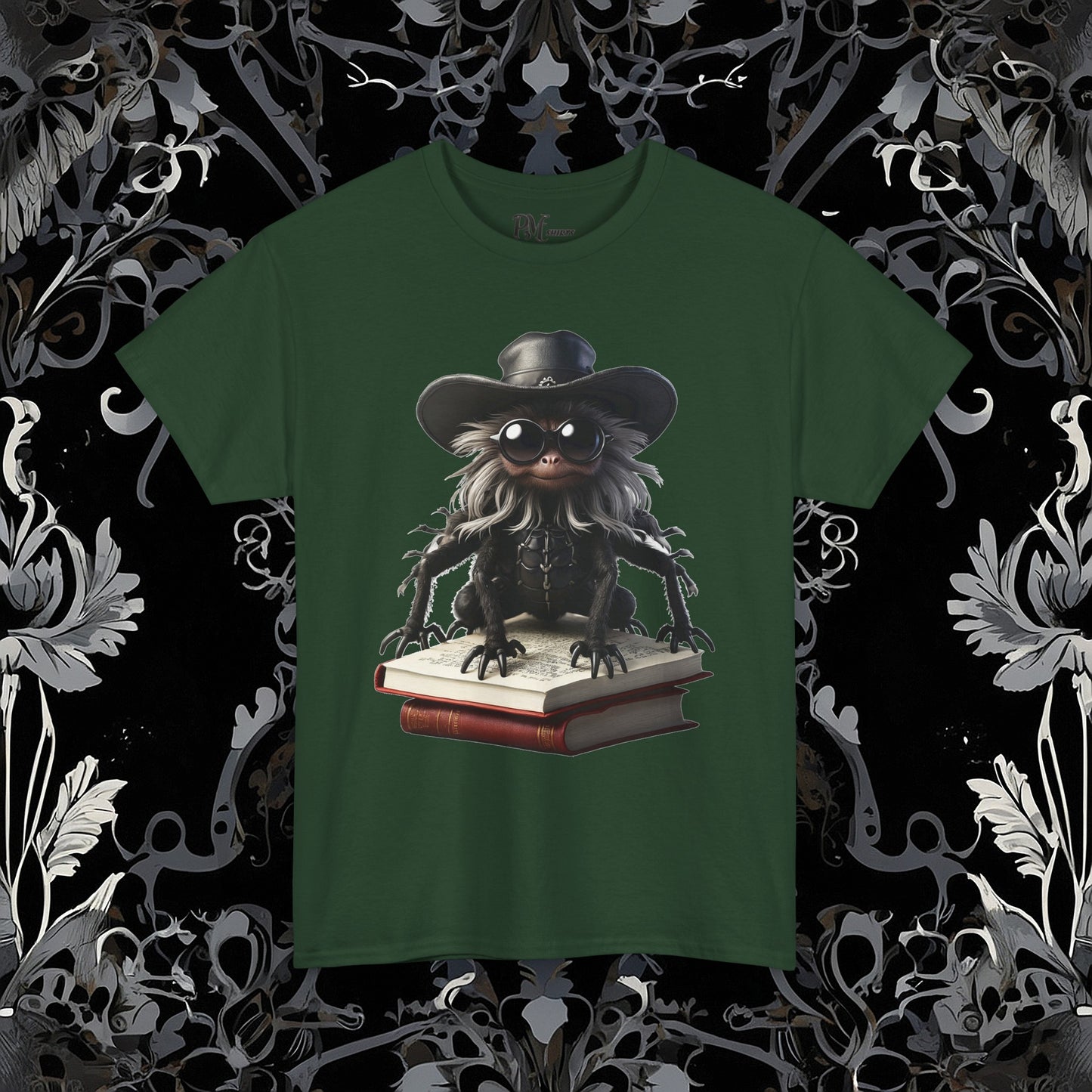 Goth Reading Spider T-Shirt | Dark Fantasy Tee