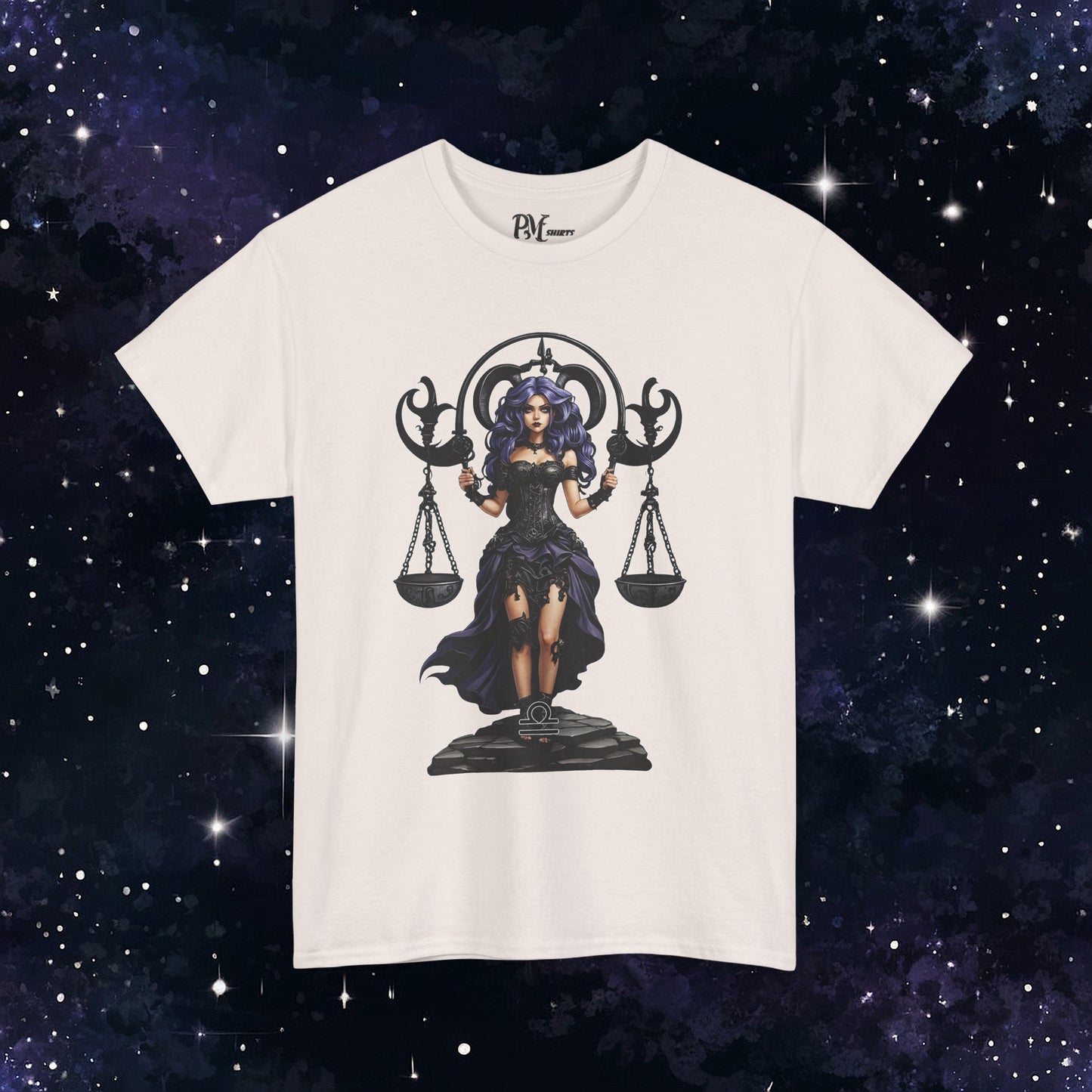 Gothic Libra Zodiac T-Shirt: Dark Style Graphic Tee