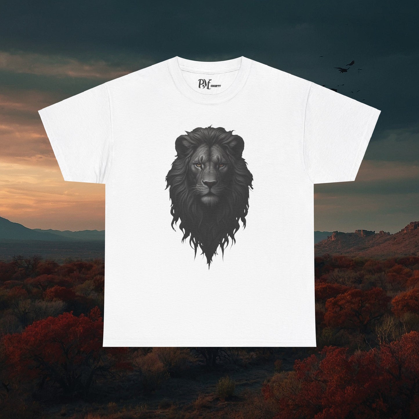 Gothic Lion Head T-Shirt: Dark Style Tee