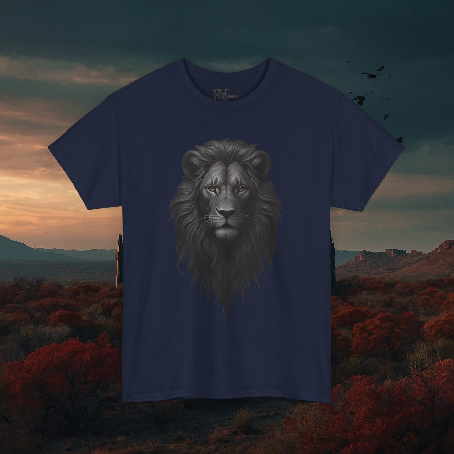 Gothic Lion Head T-Shirt: Dark Style Tee