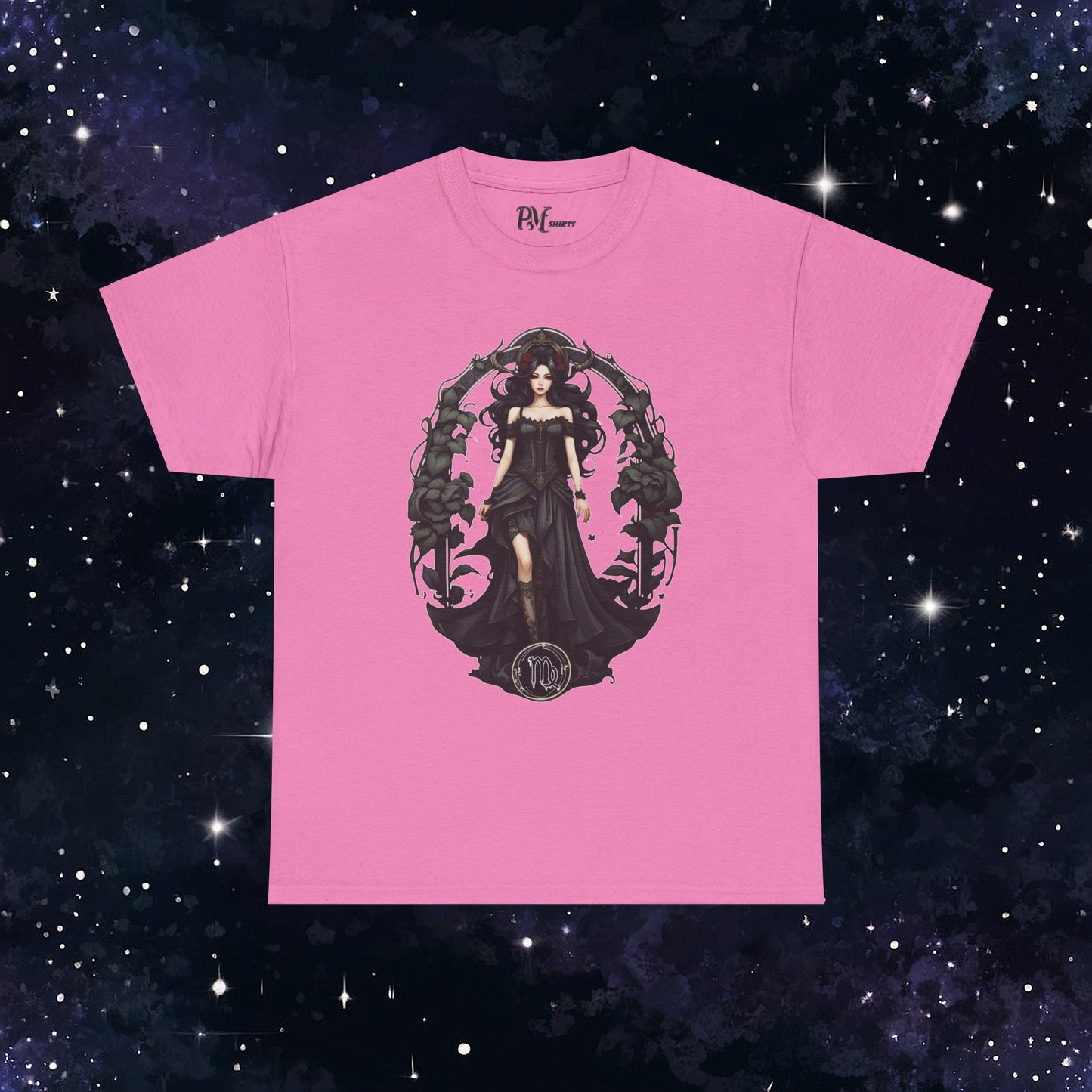 Gothic Virgo Zodiac T-Shirt: Dark Style Graphic Tee