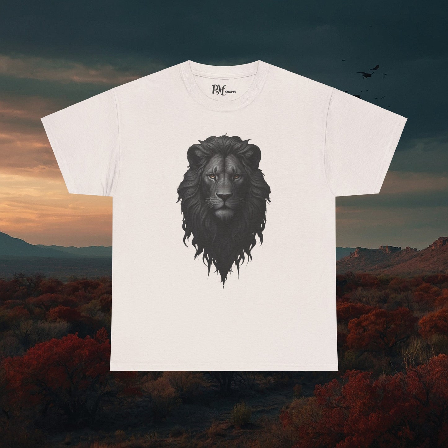 Gothic Lion Head T-Shirt: Dark Style Tee